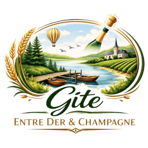Logo du gîte Entre Der et Champagne représentant des vignes
